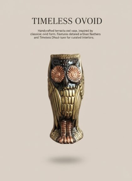 Terracotta Owl Vase